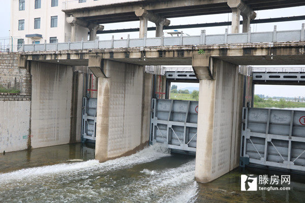 滕州马河户主水库开闸泄洪